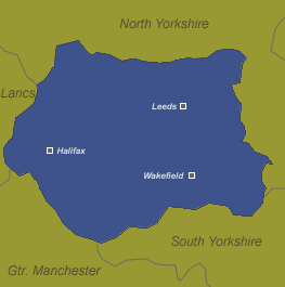 Mapa,Westyorkshire,Anglia,Chrabstwo